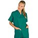 CASACCA COLLO A V VERDE CHIRURGIA UNISEX OEKO-TEX® STANDARD 100 CERTIF N. 25CX00077 CL II  - Isacco