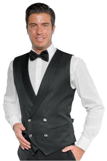 Gilet Unisex Doppiopetto - Isacco Nero Isacco