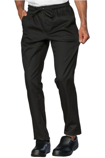 PANTALONE SUPER STRETCH SLIM ZIP UNISEX NERO Nero Isacco