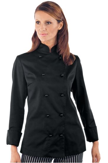 Giacca Lady Chef bottoni antipanico - Isacco Nero