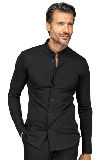 Camicia Unisex Portorico jersey - Isacco Nero
