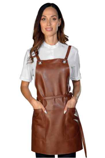 GREMBIULE WIGAM SIMILPELLE CUOIO Cuoio Isacco