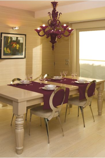 Runner Elegance larghezza max 61 cm lunghezza max 145 cm Colore Bordeaux Isacco