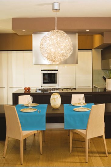 Runner Elegance larghezza max 61 cm lunghezza max 145 cm Colore Turchese Isacco